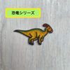パラサウロロフス　恐竜　刺繍　ワッペン　ハンドメイド　入園　入学　幼稚園　送料無